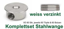 Komplettset Stahlwange weiß-verzinkt KS-V 10-10-7